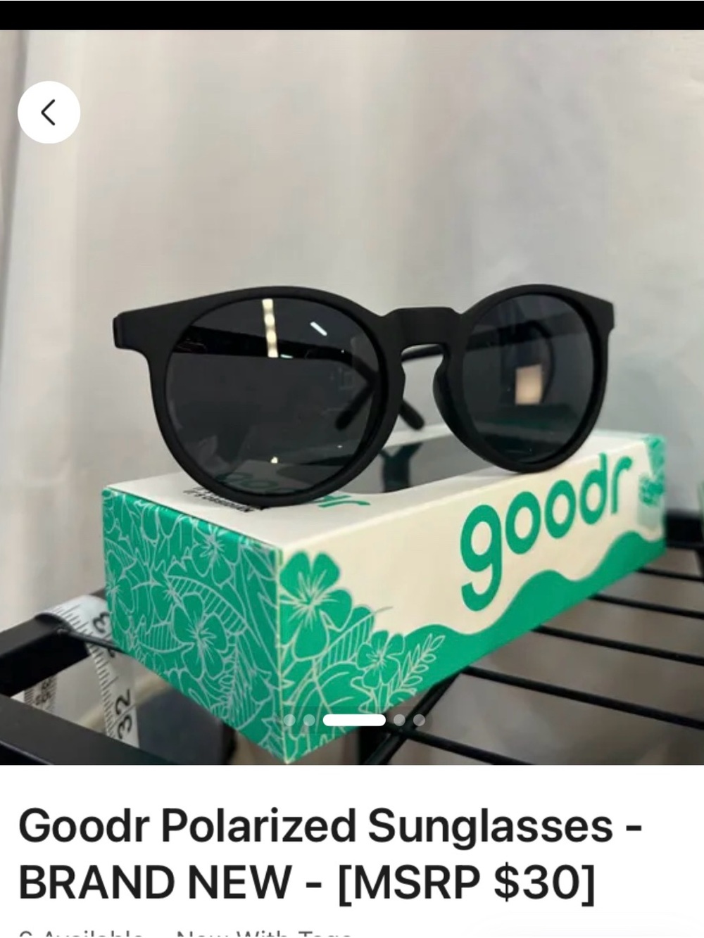 Goodr Polarized Round Black Sunglasses